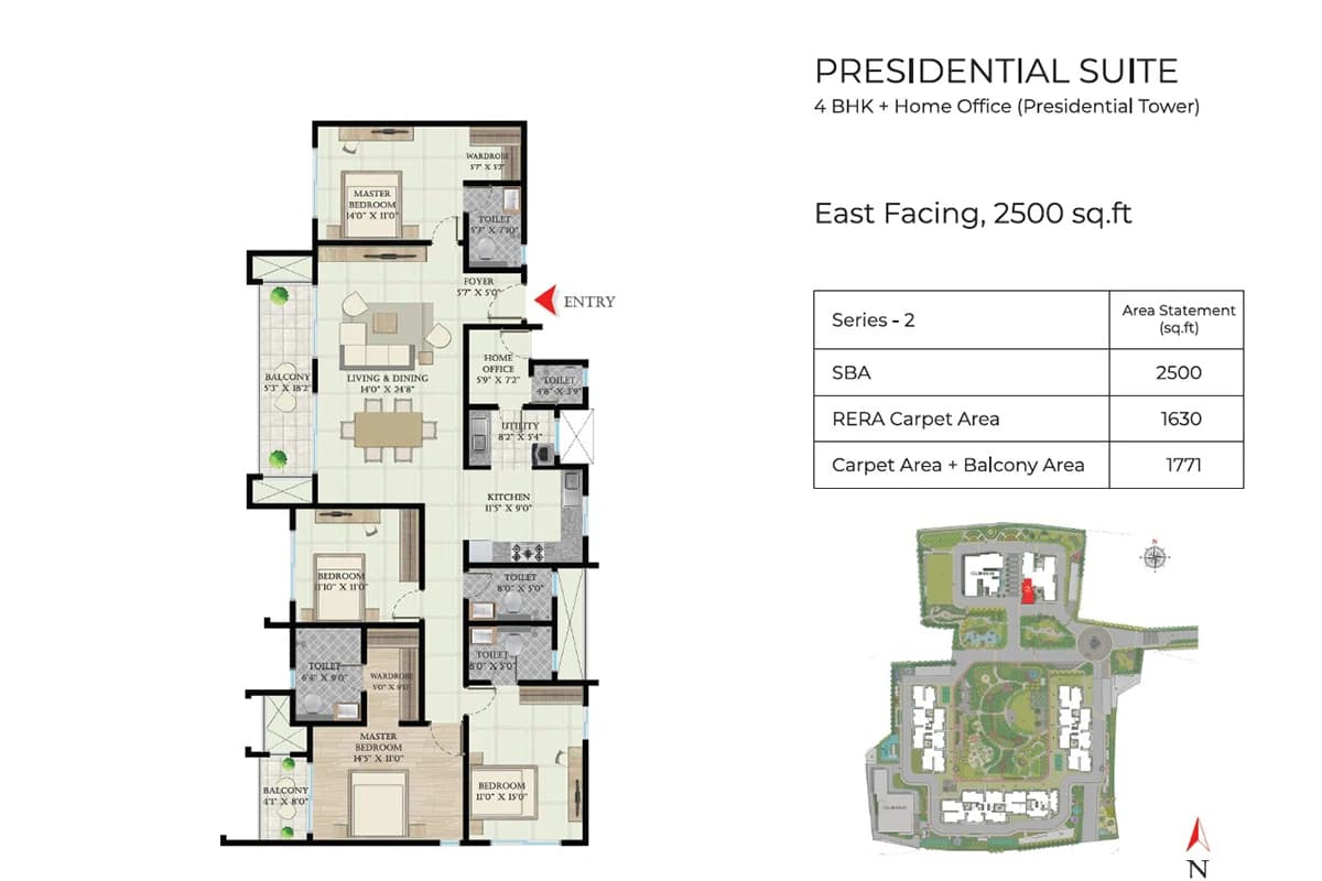 Presidential Suite Floor Plan